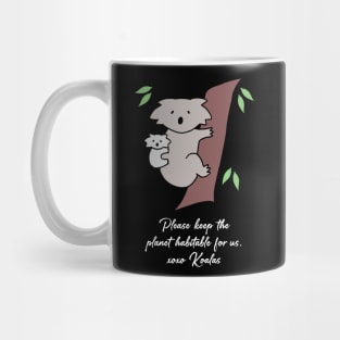 Koala - Habitable Planet (Black) Mug